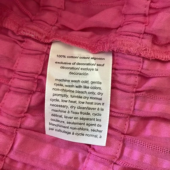 Tommy Hilfiger Pink Tonal Stripe blouse size small - Picture 7 of 7